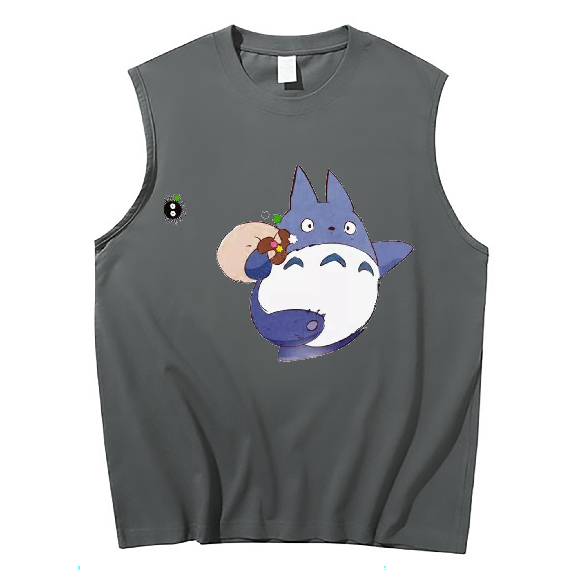 （画像用） となりのトトロ 草壁メイ 草壁サツキ My Neighbor Totoro Satsuki Kusakabe Mei Kusakabe コットン100％タンクトップ（フロントプリント）